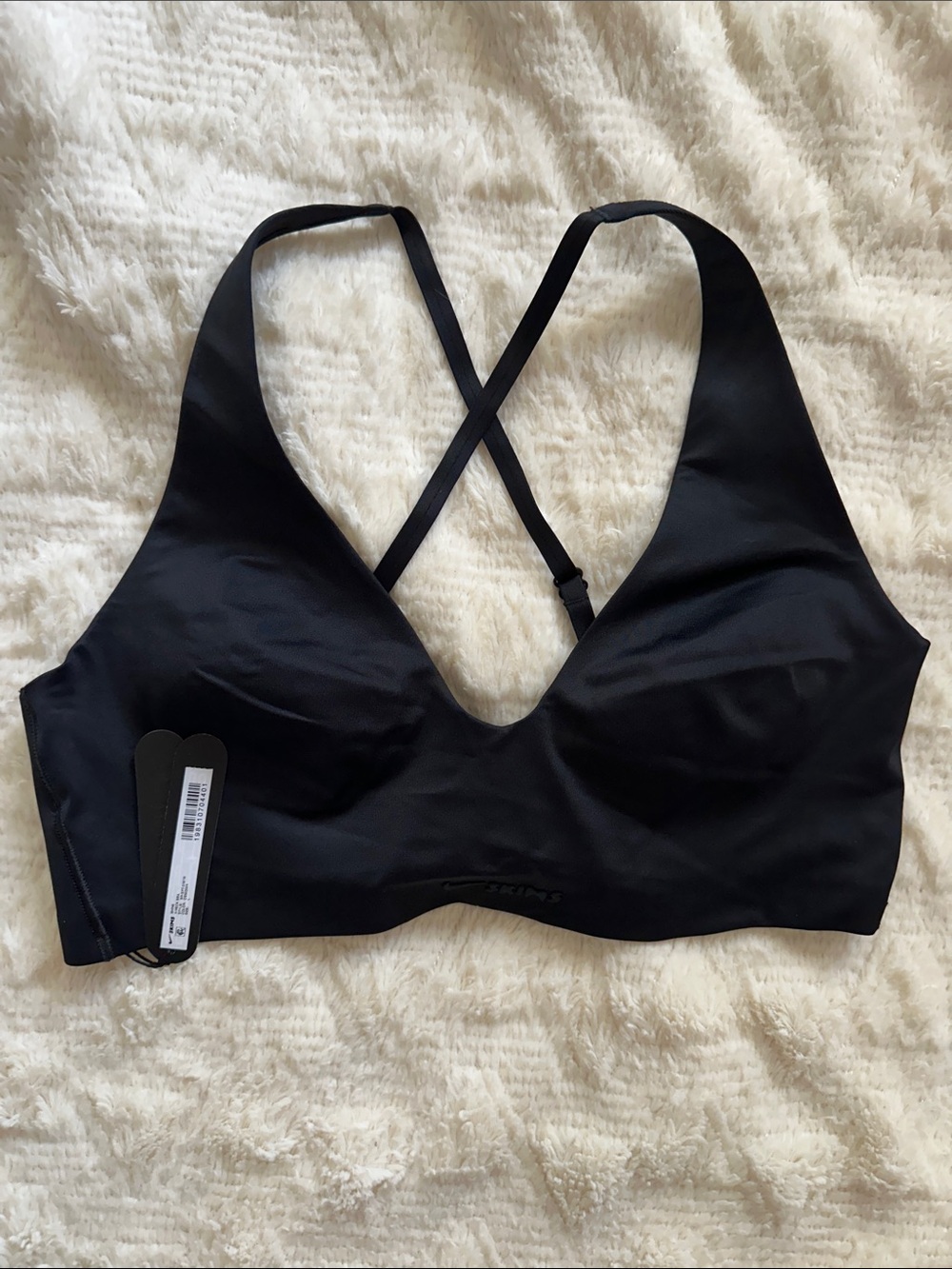 SKIMS Shine V-Neck Seamless Cross-Strap Bra NWT